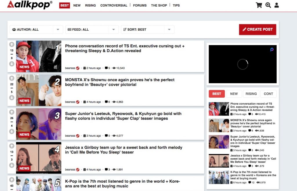 Top K-Pop News Site allkpop