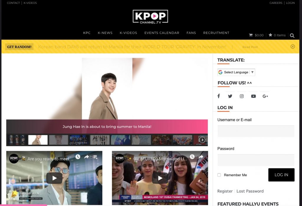 Kpopchannel.tv Korean K-Pop news Sites