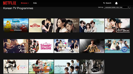 Netflix Korea Video Streaming Services in South Korea